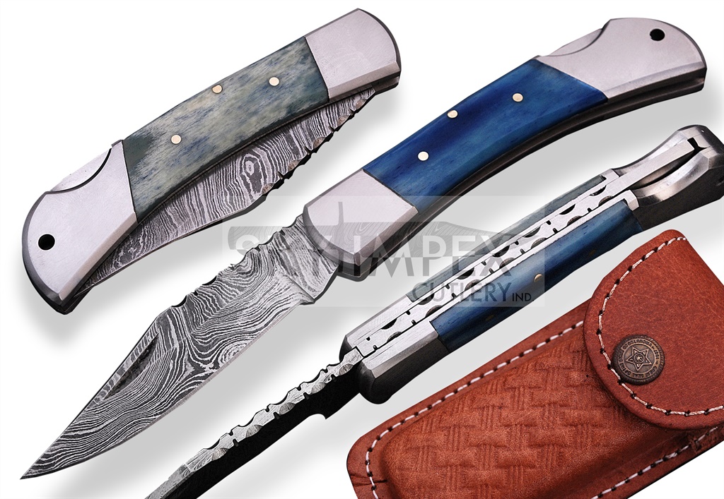 Damascus Folding Knives