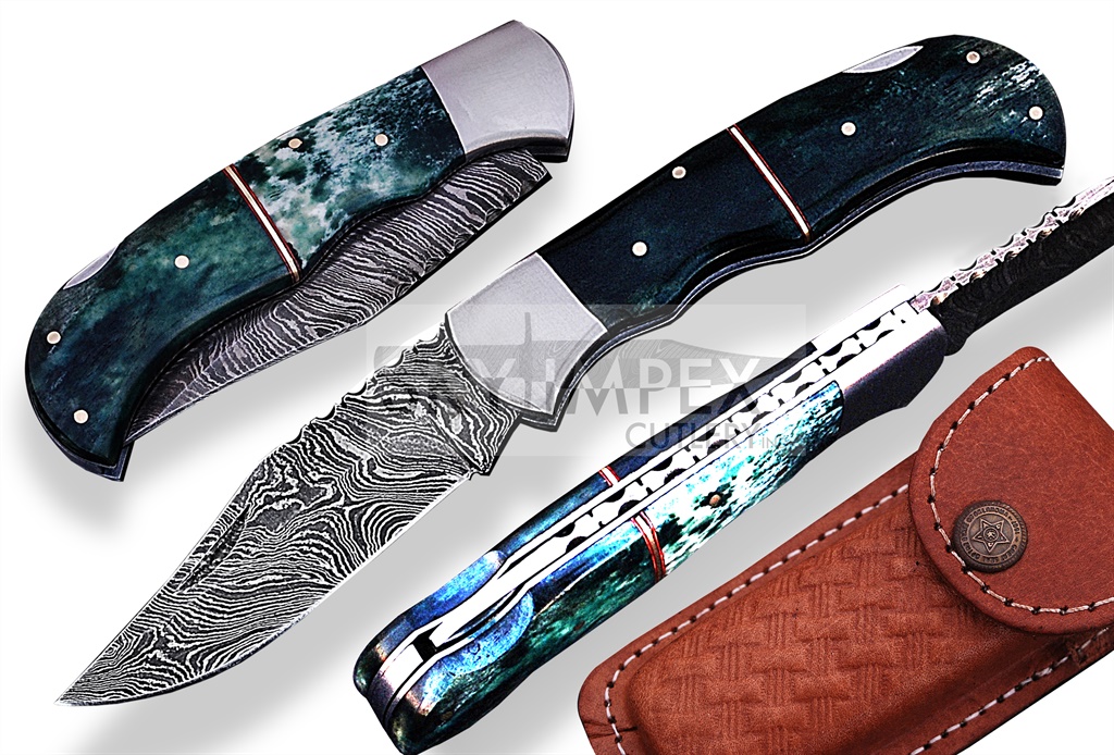 Damascus Folding Knife