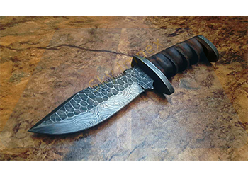 Damascus Bowie Knife