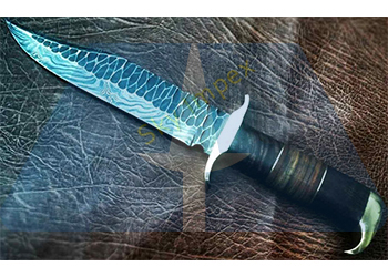 Damascus Bowie Knife