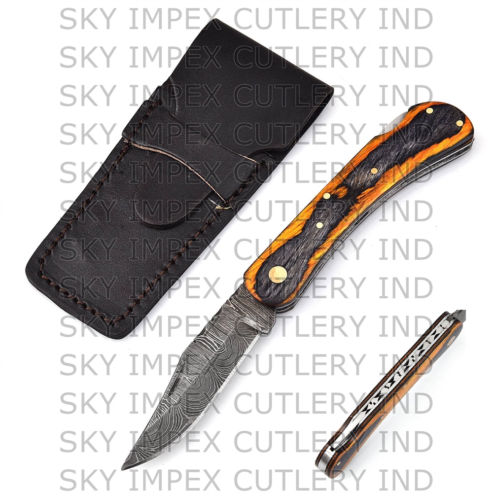 Damascus Steel Pocket Knife