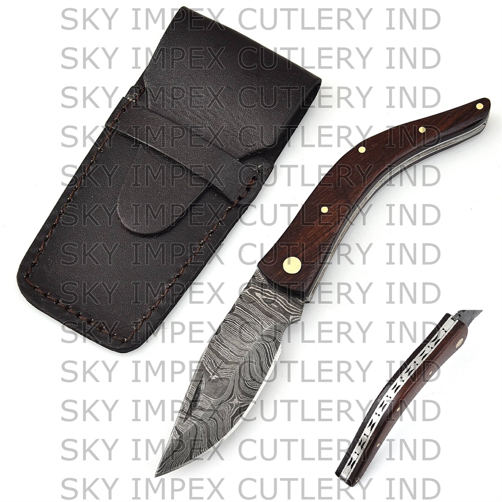 Damascus Steel Folding Knife