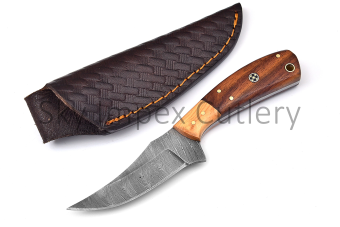 Damascus skinner knife